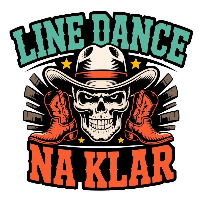 Line Dance Na Klar Skull Cowboy