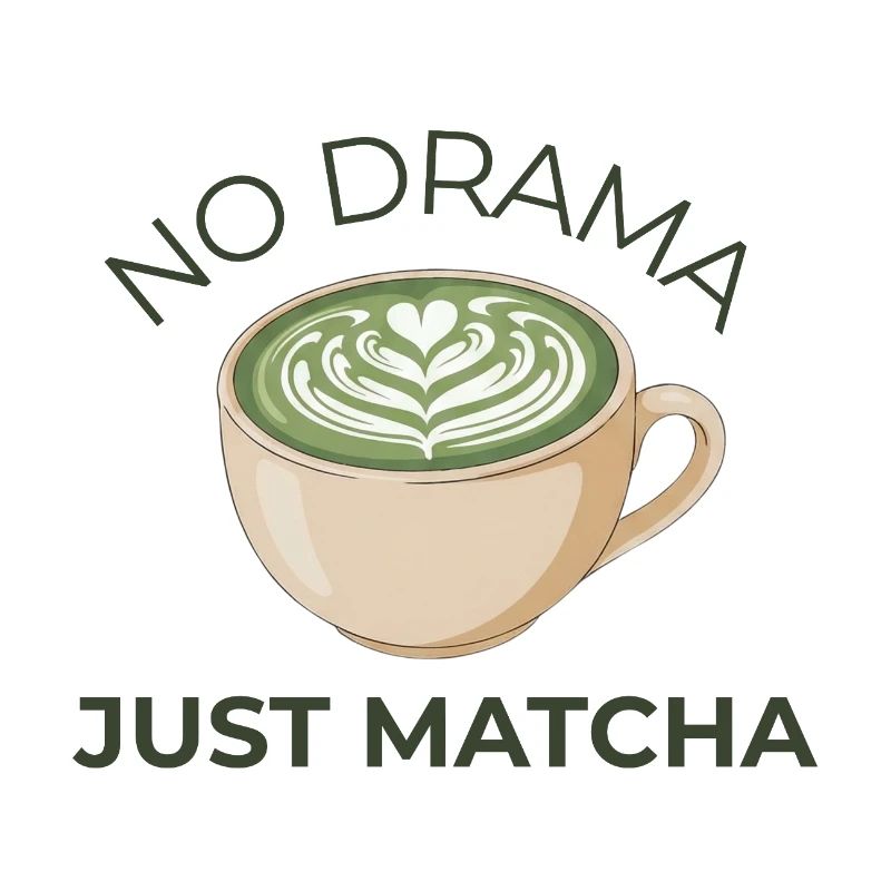 Pas de drame Juste du matcha – motif calme de la coupe de matcha