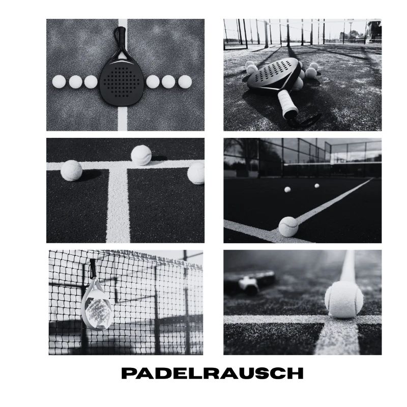 Padelrausch Collage BW