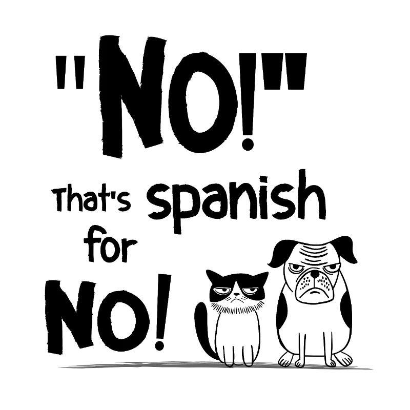 Non ! C’est l’espagnol pour Non ! – Drôle de dicton.