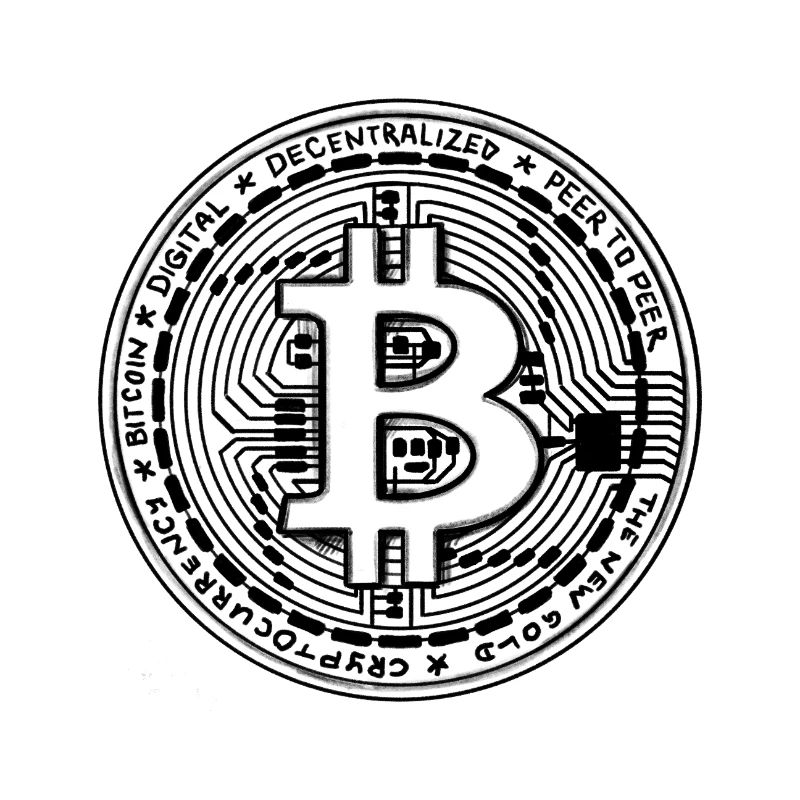 Bitcoin Münze – Krypto Symbol - Illustration