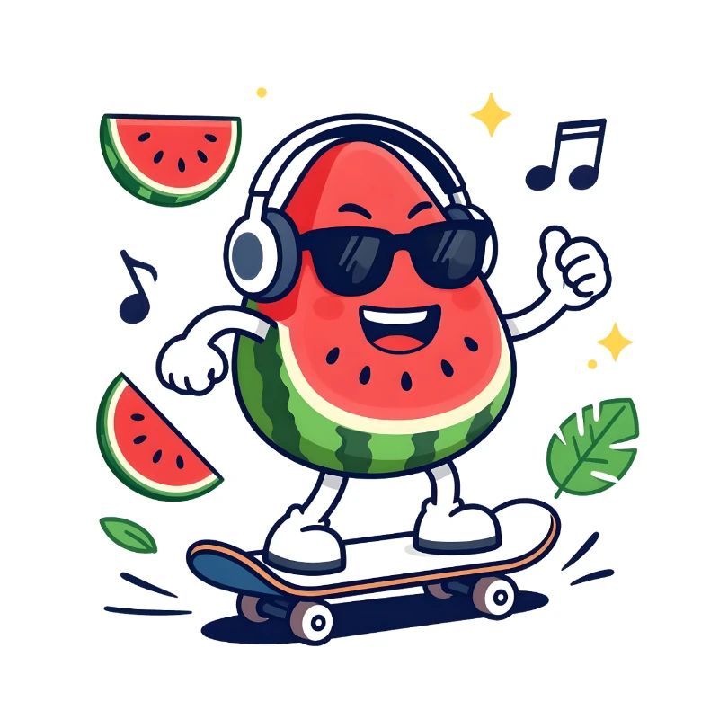 Pastèque Rythmée en Skate