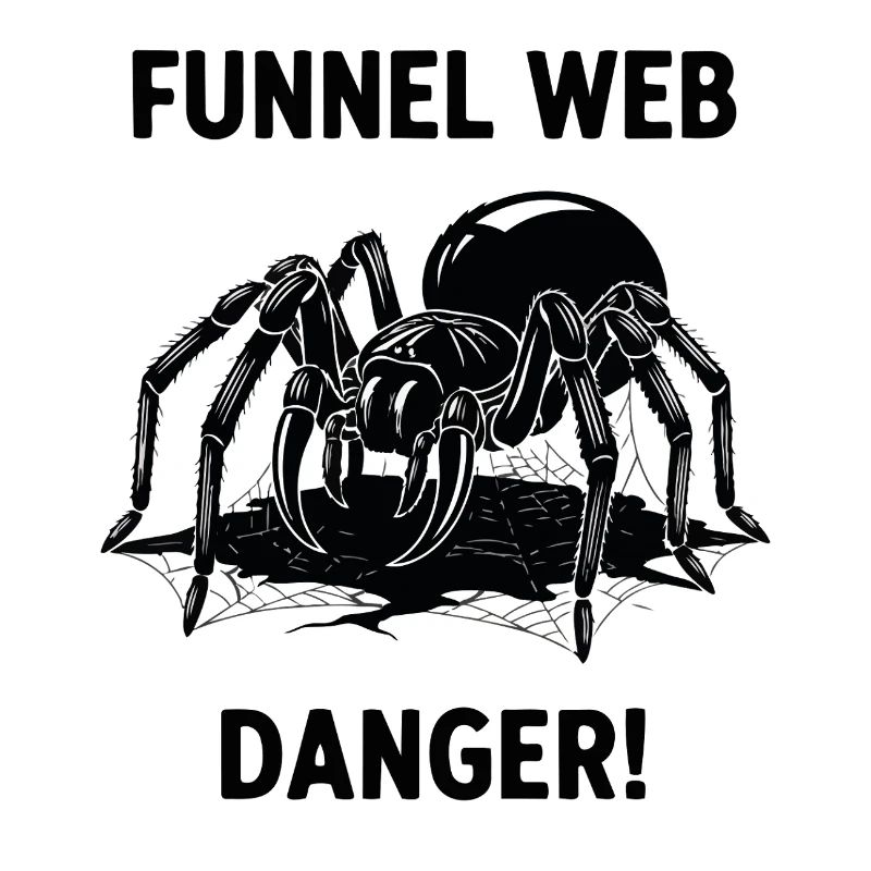 Araignée Funnel Web Danger Atrax Sydney Noir