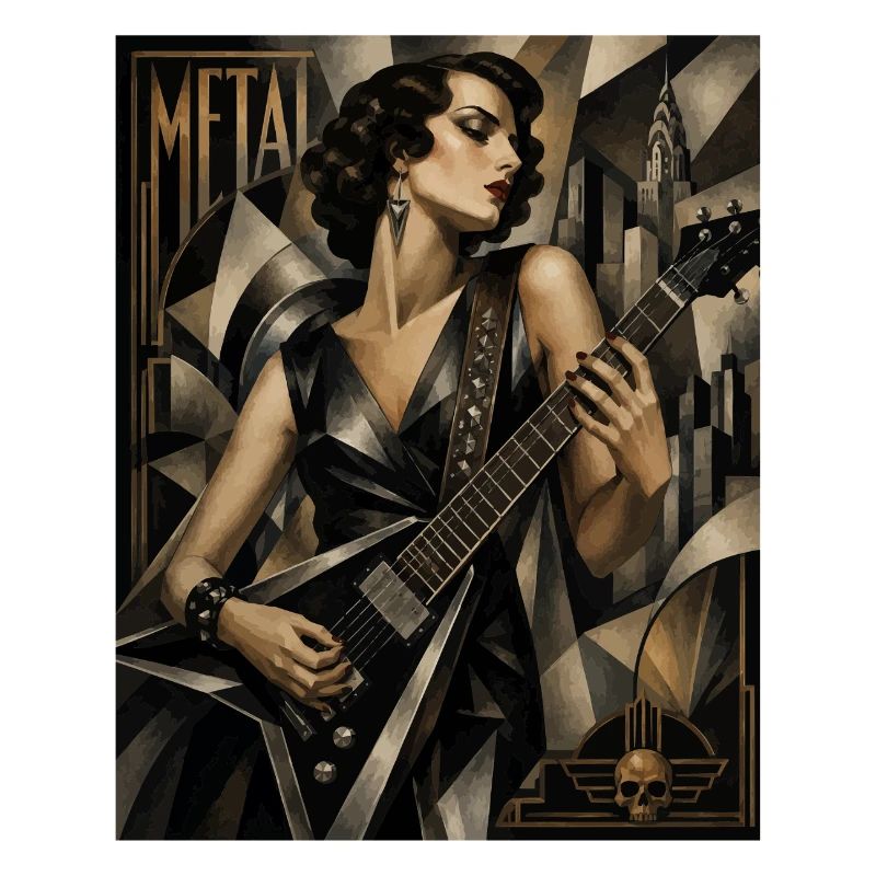 Gothic Guitar Heroine Deco Style