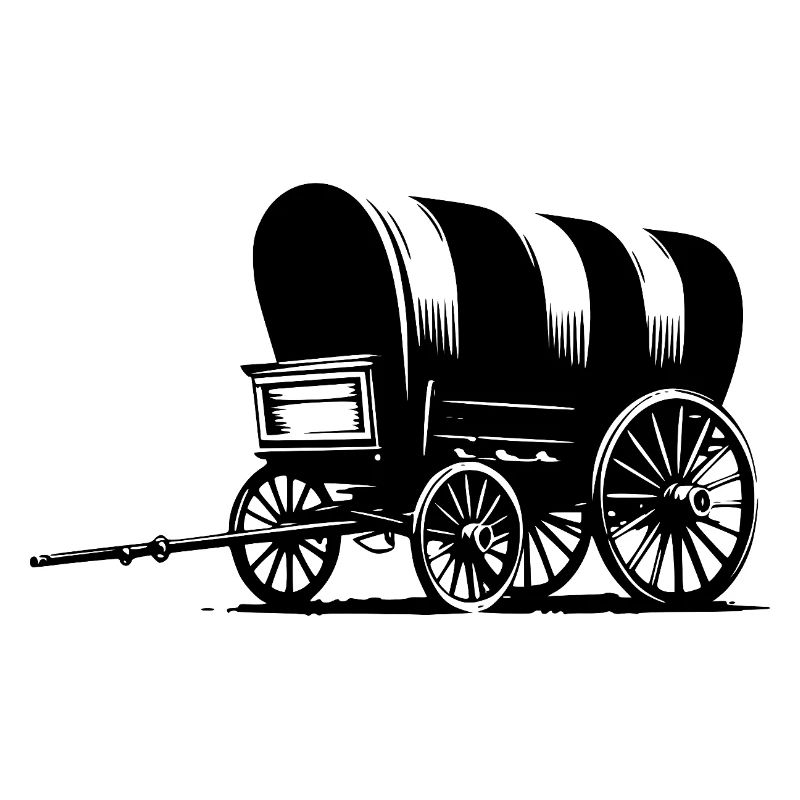 Vieux wagon couvert de side-car avec bâche rayée