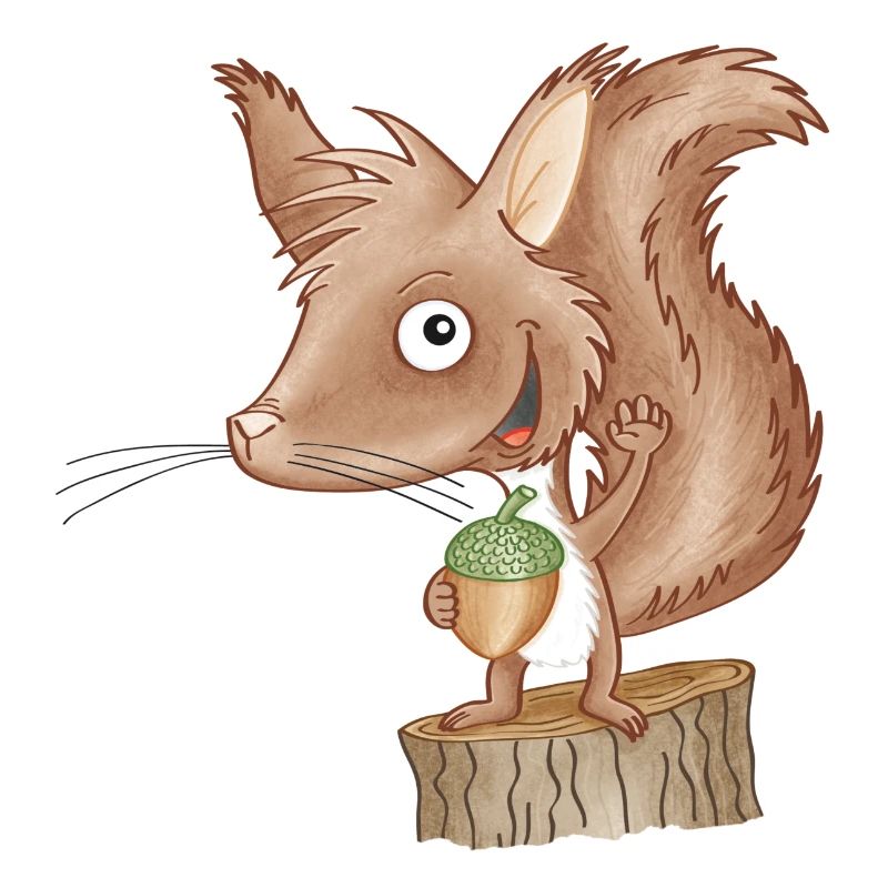 keckes Eichhörnchen