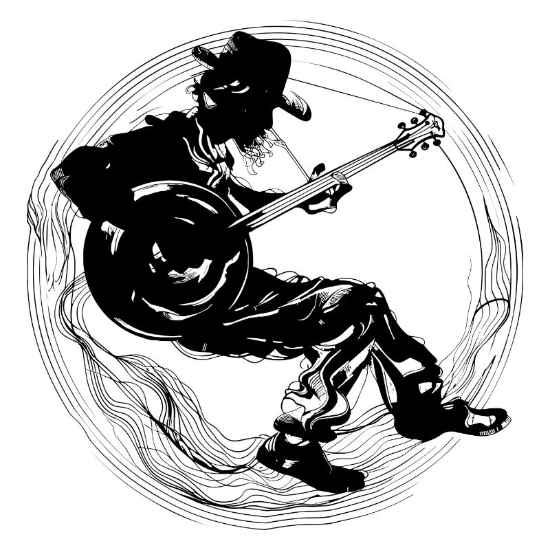 Banjo Player Drawing