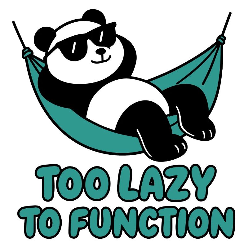 Chill Panda with sunglasses and hammock