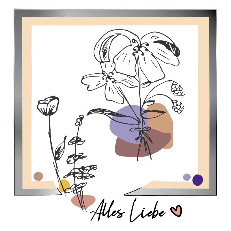 Picture frame with flowers