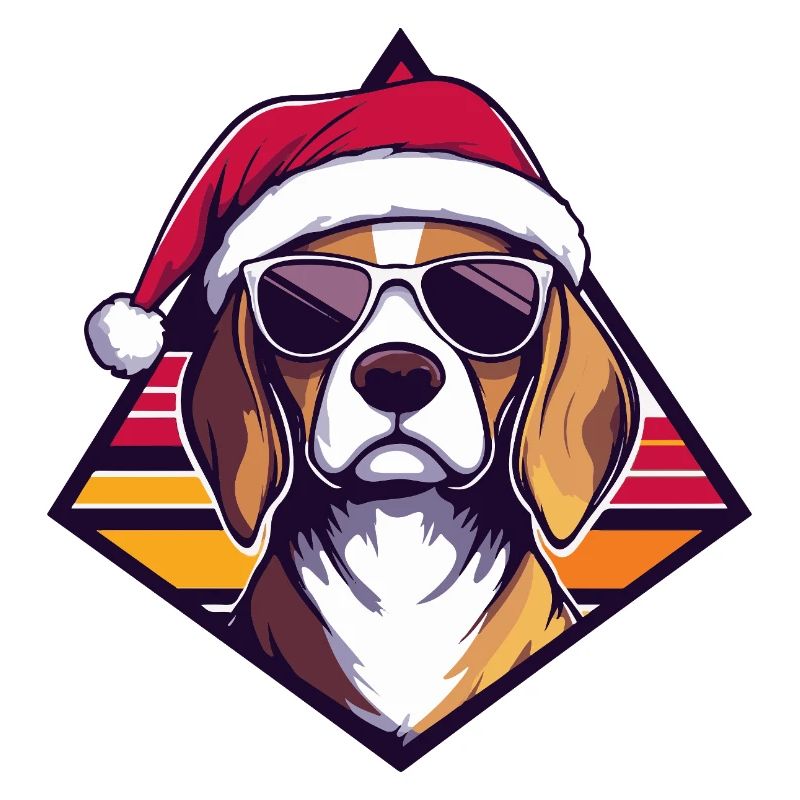 Hund im Santa-Style Cool