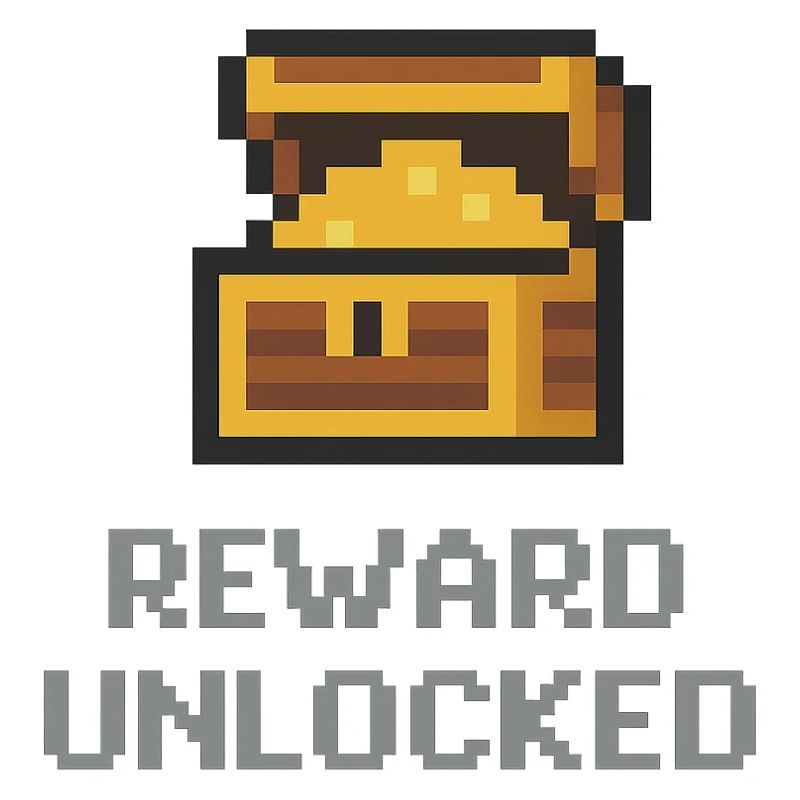 Récompense du coffre de pixels débloquée