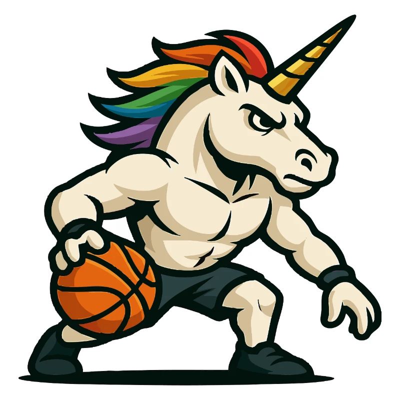 Regenbogen-Einhorn-Dribbler