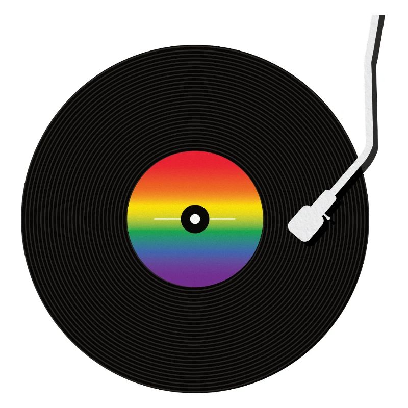 Disque vinyle arc-en-ciel