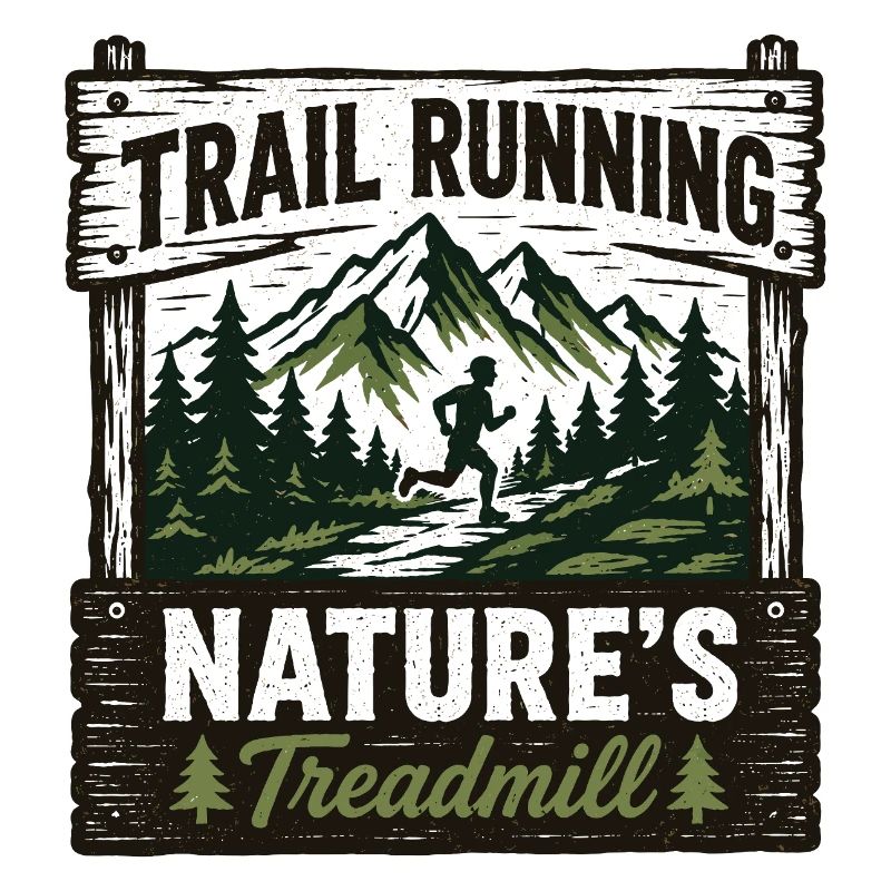 Panneau de la course sur sentier : Nature