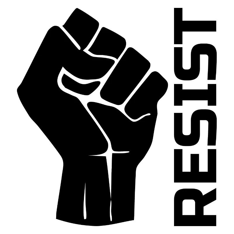 Resist with fist - in black