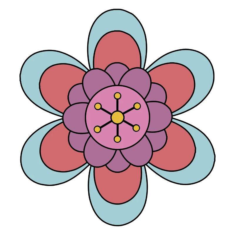 Niedliche Funky Hippie Boho Blume