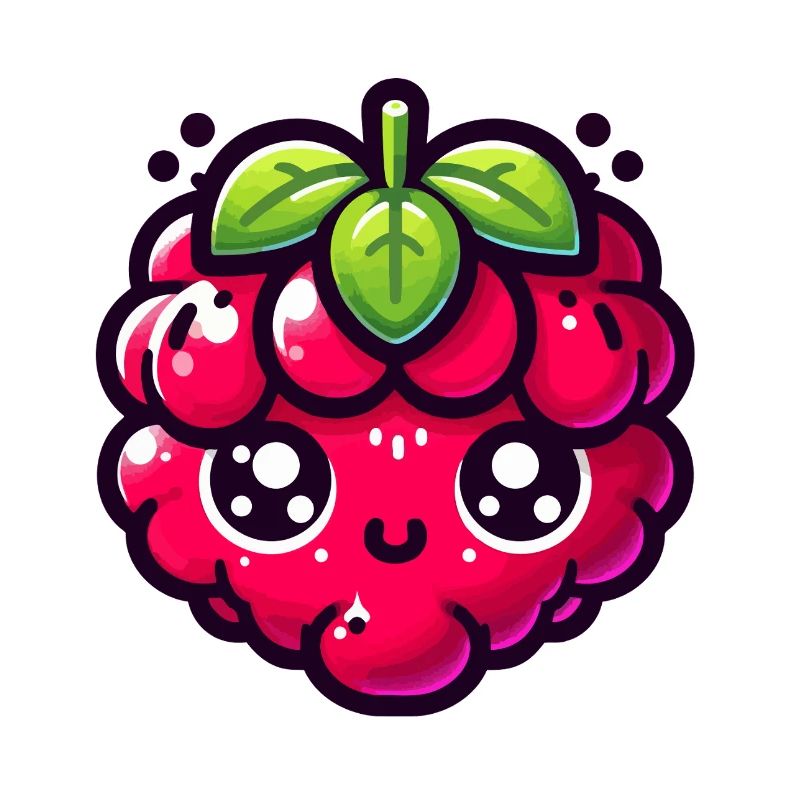Himbeere Kawaii Illustration