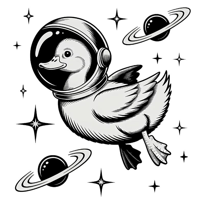 Oie dans l'espace - Logo Cool Astonomy