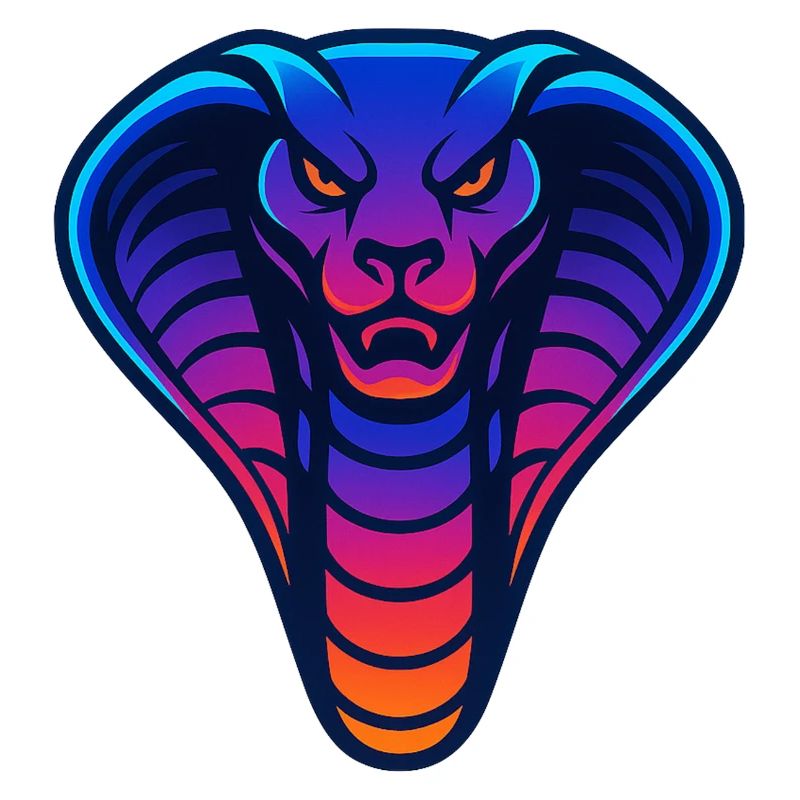 Neon Cobra Gradient Illustration