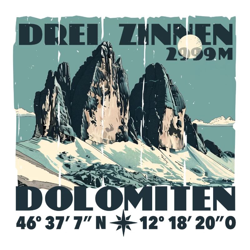 Three Peaks Dolomites Hiking Souvenir Lavaredo