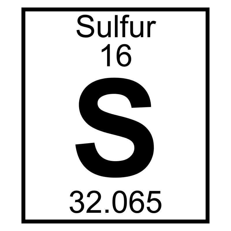 Periodic Element 16 - S (sulfur) - BIG