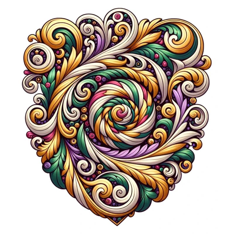 Colorful geometric pattern inspired by Russian art