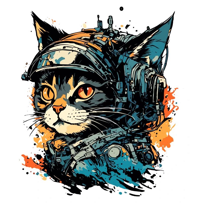 Astronaute / Espace / Vaisseau spatial / Vaisseau spatial / Chat