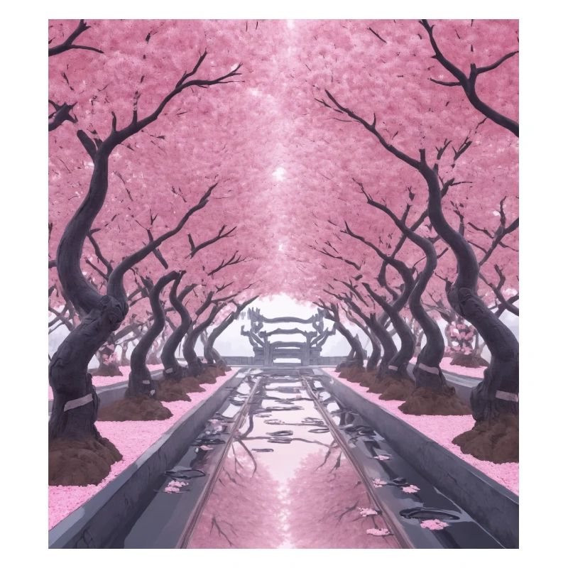 Cherry blossom tunnel