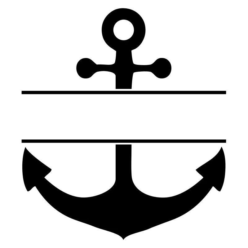 Anker mit Textaussparung