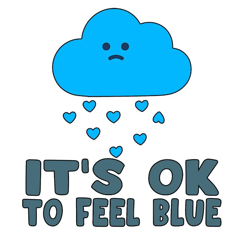 Melancholic Cloud Blue Hearts