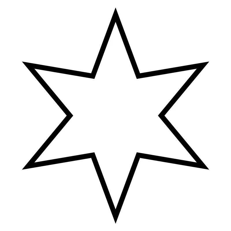 Étoile à six branches - étoile à six branches