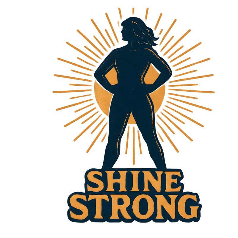 Shine Strong Silhouette Sun Rays