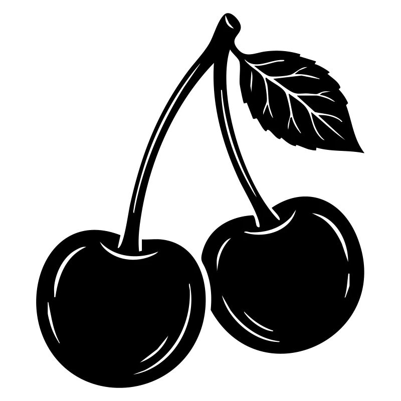 Cherry Pair Silhouette