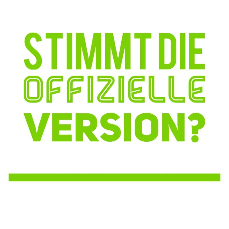 stimmt die offizielle Version