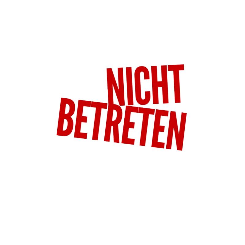 nicht betreten