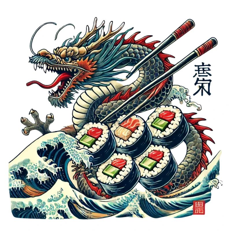 Dragon Sushi Géant Unique et Original