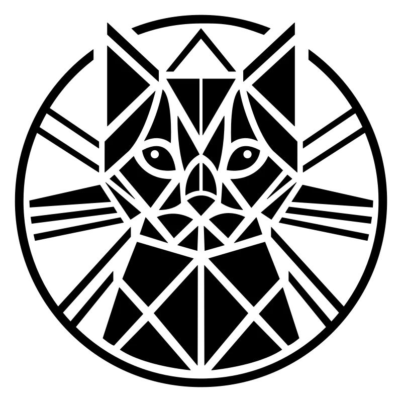 Cat Artifact Motif Abstract
