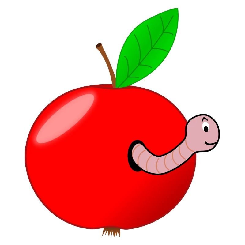 Worm apple