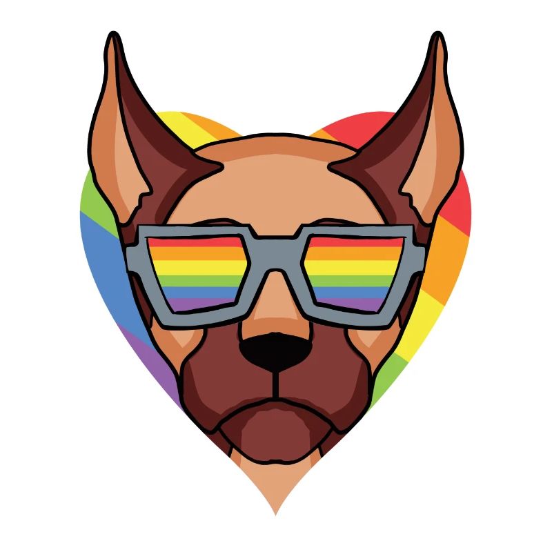 Chien LGBT Great Dane Rainbow