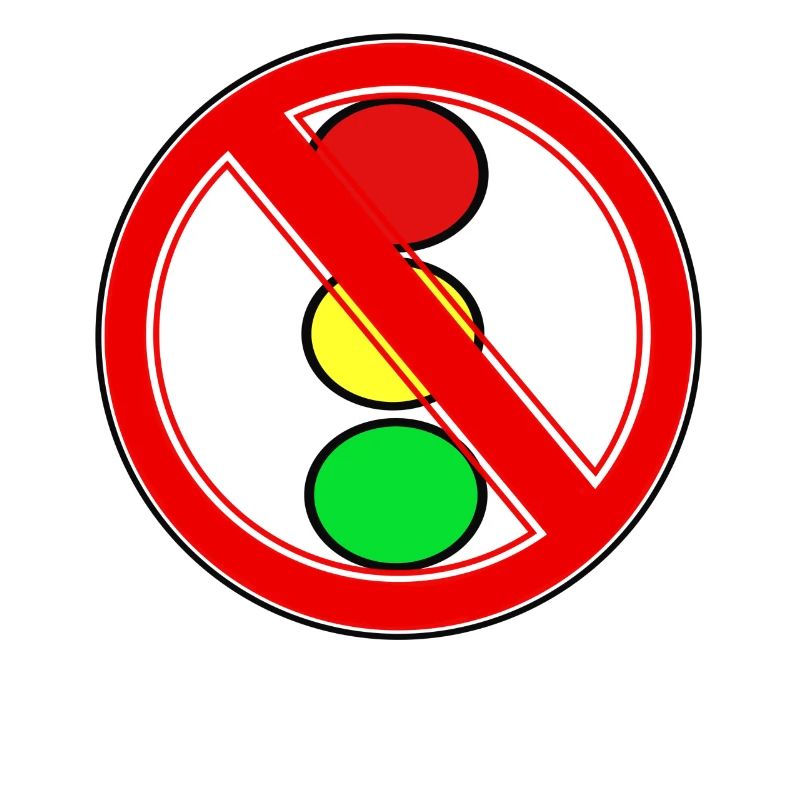 Panneau d’interdiction des feux de circulation