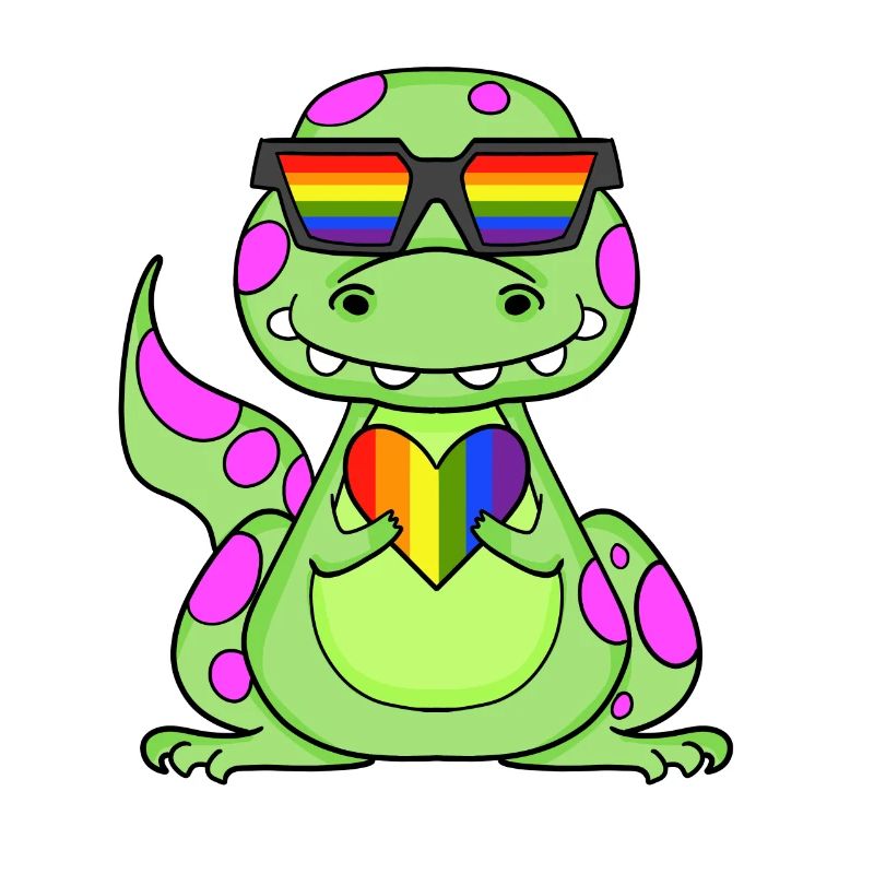 Dino Regenbogen Herz