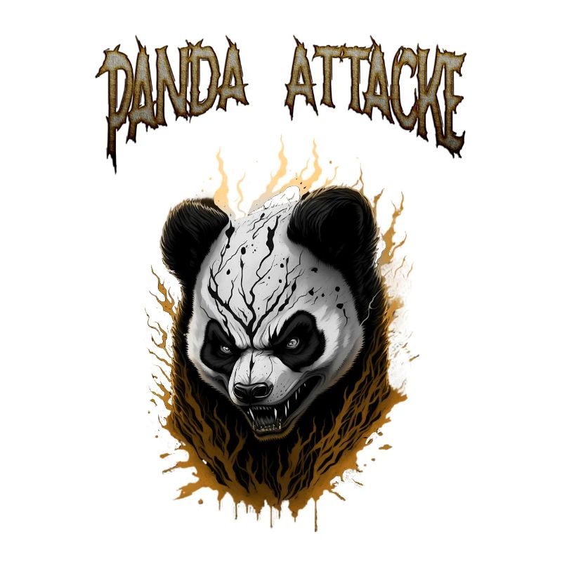Dunkler Panda Angreifer Design
