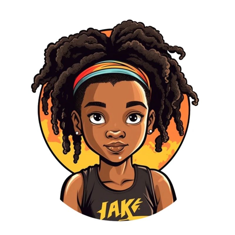 Portrait afro expressif au coucher du soleil
