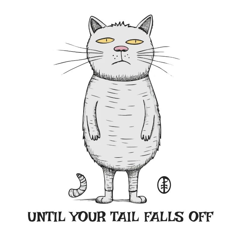 Jusqu’à ce que ta bite tombe, chat de dessin animé