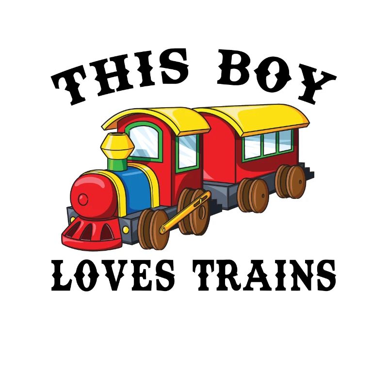This boy loves trains