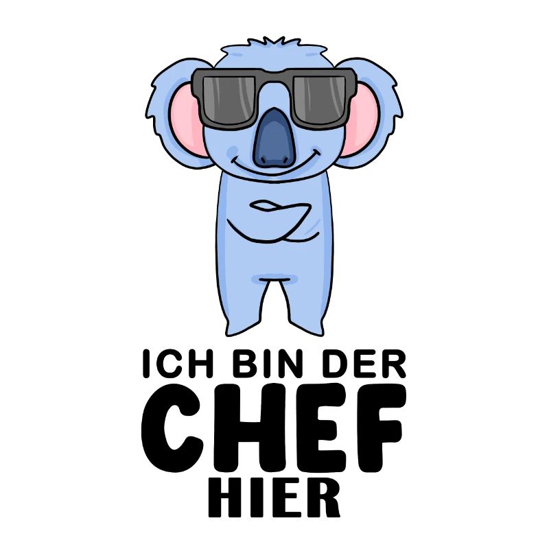 Chef Spruch mit Koala Motiv