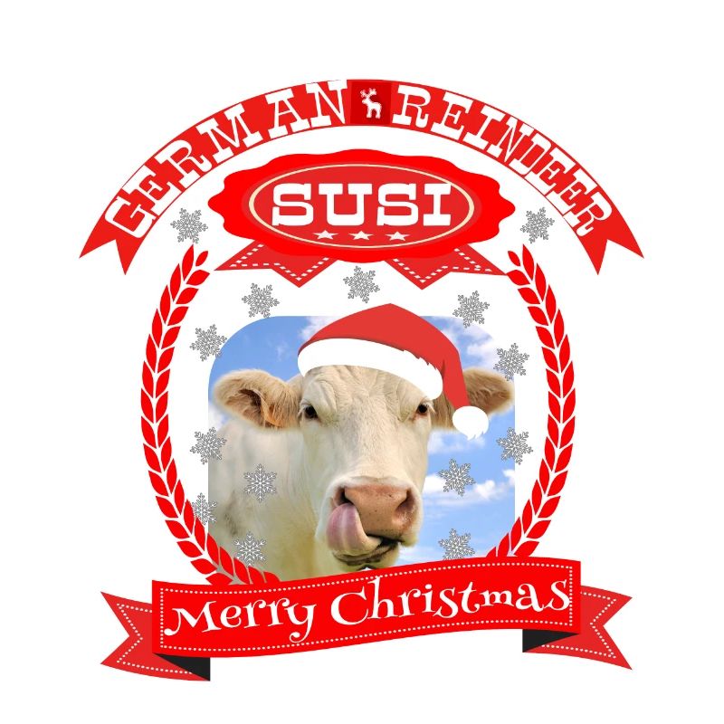 Frohe Weihnachten ein deutsches Rentier