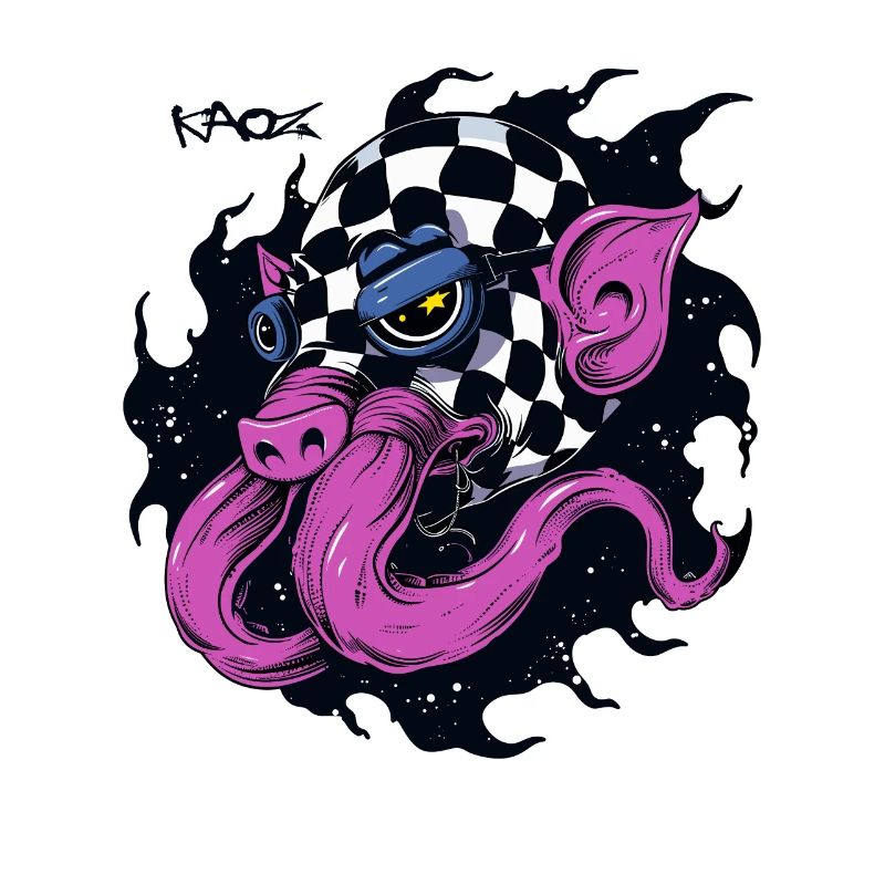 The Space Race Plaid Pattern Pilot Pig