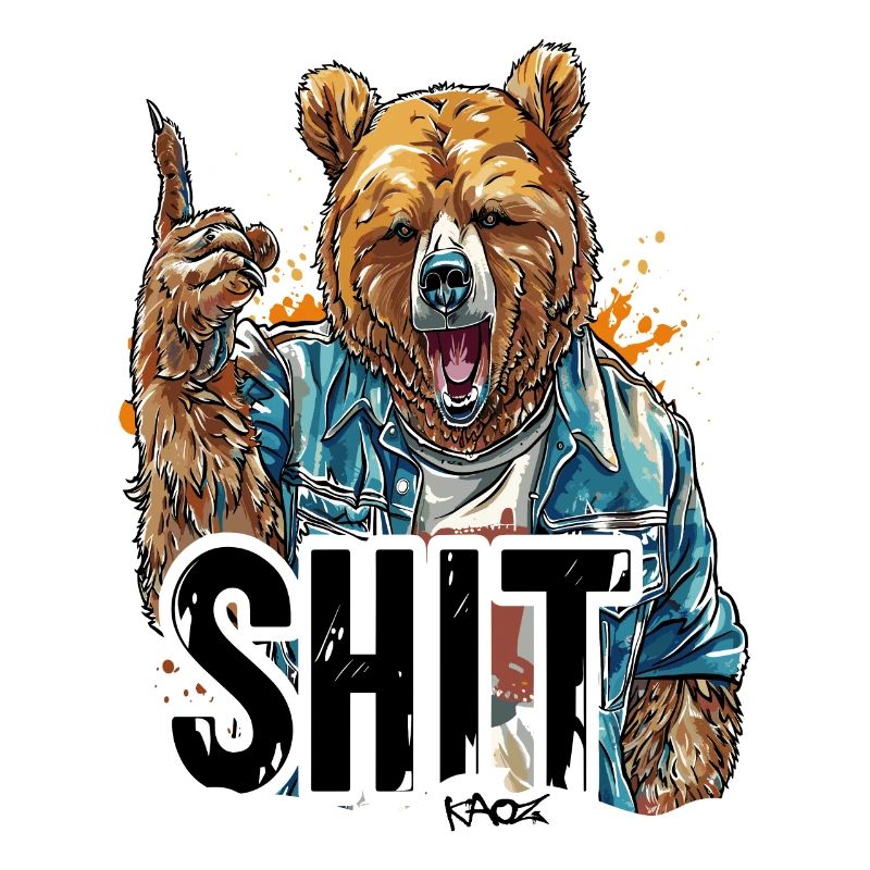 Bear Pointing Finger: This Is Funny Bear Poop