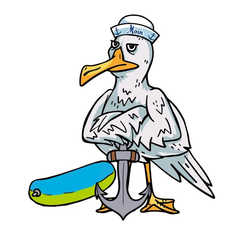 Möwe Matrose Seenot Schwimmring maritim